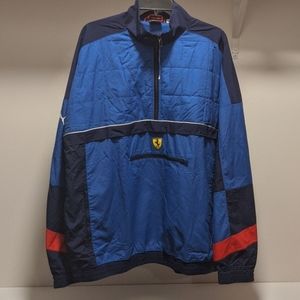NWOT Puma Ferrari 1/4 Zip Raincoat / Windbreaker